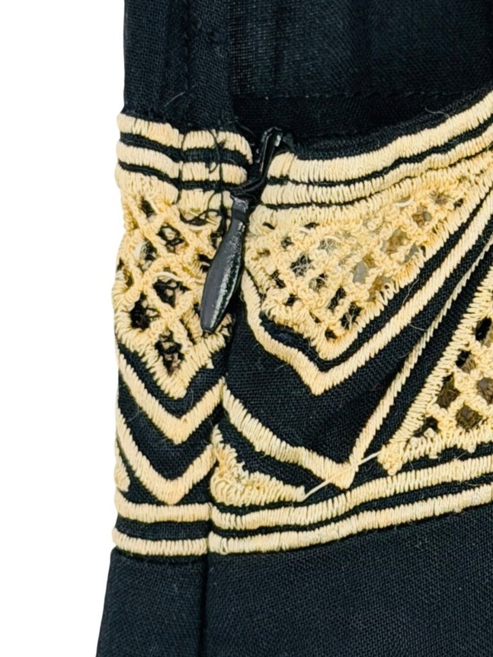 RARE VTG NWOT Free People Jen’s Pirate Booty Black Embroidered Maxi Dress | Boho - Picture 15 of 16